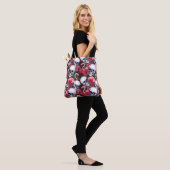 Blumenschädel, Flamingo nahtloses Muster. Tasche (Am Model)