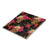 Blumenschädel Fliese (Seite)