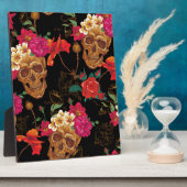 Blumenschädel Fotoplatte (Seite)