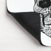 Blumenschädel-Gekritzel Mousepad (Ecke)