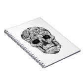 Blumenschädel-Gekritzel Notizblock (Rechte Seite)