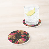 Blumenschädel Getränkeuntersetzer (Seite)