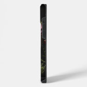 Blumenschädel-Goth-Pagan-Monogramm iPhone Hülle (Linke Seite)