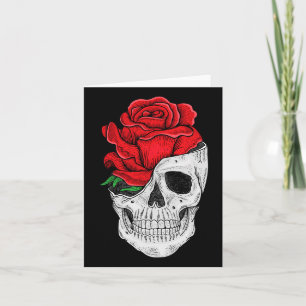 Blumenschädel Grafische T-Shirts - Halloween-Blume Karte