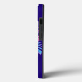 Blumenschädel im Vaporwave-Stil Case-Mate iPhone Hülle (Rückseite / Links)