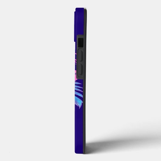 Blumenschädel im Vaporwave-Stil Case-Mate iPhone Hülle (Rückseite / Links)