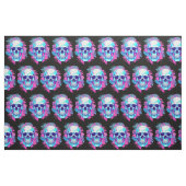 Blumenschädel im Vaporwave-Stil Stoff (Fat Quarter (45,7 x 55,9 cm))