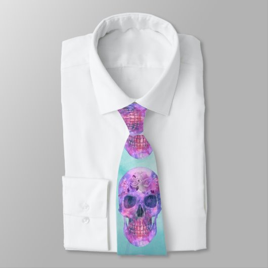 Blumenschädel Krawatte (Gebunden)