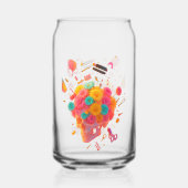Blumenschädel-Kunstglas – Farbspritzer-Künstler-Sc Dosenglas (Rückseite)