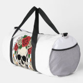 Blumenschädel mit Kerzen Halloween Duffle Bag (Rechte Ecke)