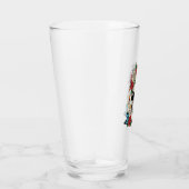 Blumenschädel mit Kerzen Halloween Glas (Rechts)