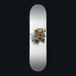 Blumenschädel mit Krone Skateboard<br><div class="desc">Dieses Design kann personalisiert sein, indem Sie die Option anpassen, um Text hinzuzufügen oder andere Änderungen. Wenn dieses Produkt die Möglichkeit hat, das Design auf einen anderen Gegenstand zu übertragen, stellen Sie bitte sicher, dass das Design auf die Anforderungen angepasst wird, falls erforderlich. Kontaktieren Sie mich unter colorflowcreations@gmail.com , wenn...</div>
