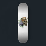 Blumenschädel mit Krone Skateboard<br><div class="desc">Dieses Design kann personalisiert sein, indem Sie die Option anpassen, um Text hinzuzufügen oder andere Änderungen. Wenn dieses Produkt die Möglichkeit hat, das Design auf einen anderen Gegenstand zu übertragen, stellen Sie bitte sicher, dass das Design auf die Anforderungen angepasst wird, falls erforderlich. Kontaktieren Sie mich unter colorflowcreations@gmail.com , wenn...</div>
