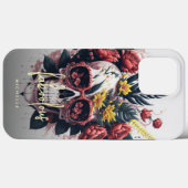 Blumenschädel Monogram Faboolous Halloween Case-Mate iPhone Hülle (Rückseite (Horizontal))