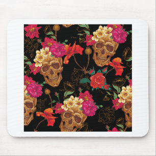 Blumenschädel Mousepad