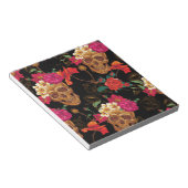 Blumenschädel Notizblock (angewinkelt)