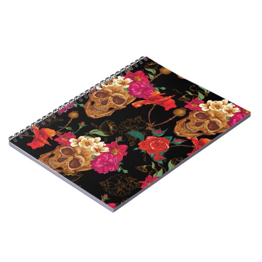 Blumenschädel Notizblock (Linke Seite)