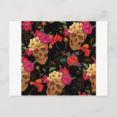 Blumenschädel Postkarte (Vorderseite)