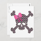 Blumenschädel Postkarte (Vorne/Hinten)