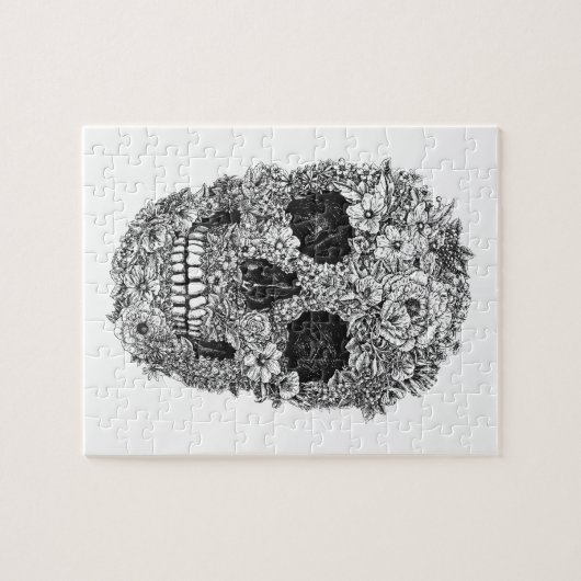 Blumenschädel Puzzle (Horizontal)