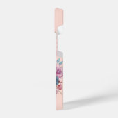 Blumenschädel, rosa iPhone hülle (Linke Seite)