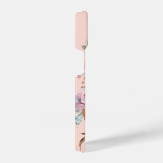 Blumenschädel, rosa iPhone hülle (Rechte Seite)