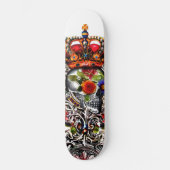 Blumenschädel Skateboard (Vorderseite)