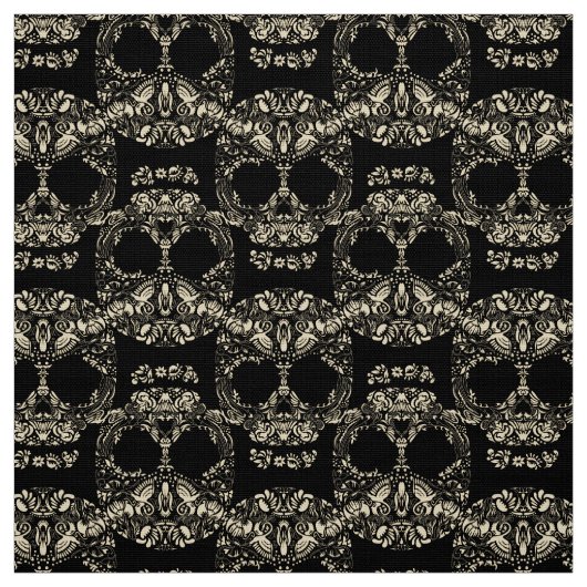 Blumenschädel Stoff (Muster)