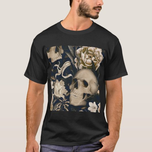 Blumenschädel T-Shirt (Vorderseite)