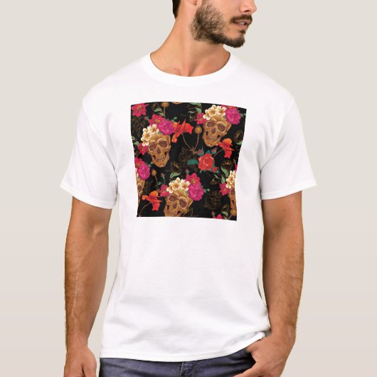 Blumenschädel T-Shirt (Vorderseite)