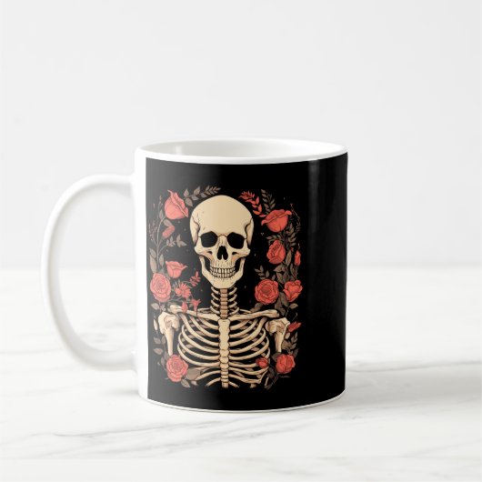 Blumenschädel Tag der Regierungsbehörde Dia Kaffeetasse (Links)