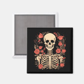 Blumenschädel Tag der Regierungsbehörde Dia Magnet (Vorderseite/Rückseite)