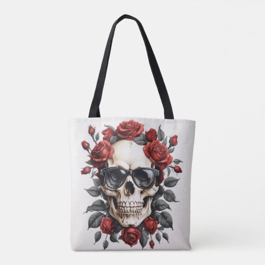 Blumenschädel Tasche (Rückseite)