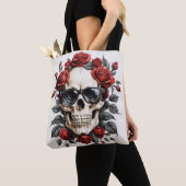 Blumenschädel Tasche (Von Nahem)