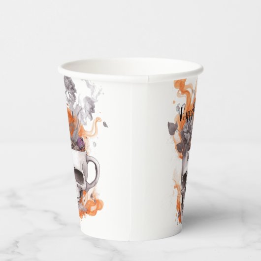 Blumenschädel-Tasse Pappbecher (Rechts)