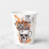 Blumenschädel-Tasse Pappbecher (Vorderseite)
