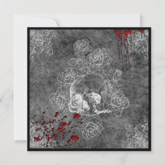 Blumenschädel und Rose Horror Goth Hochzeit