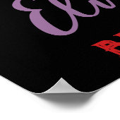 Blumenschädelrot / Lila Halloween-Begrüßungszeiche Poster (Ecke)