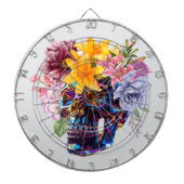 "Blumenschädelstrahlen" Dartscheibe (vorne)