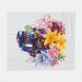 "Blumenschädelstrahlen" Fleecedecke (Vorderseite (Horizontal))