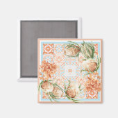 Blumenschal-Design Magnet (Vorderseite/Rückseite)