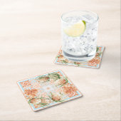 Blumenschal-Design Rechteckiger Pappuntersetzer (Vor Ort)