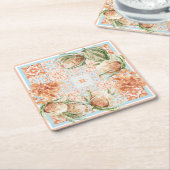 Blumenschal-Design Rechteckiger Pappuntersetzer (angewinkelt)