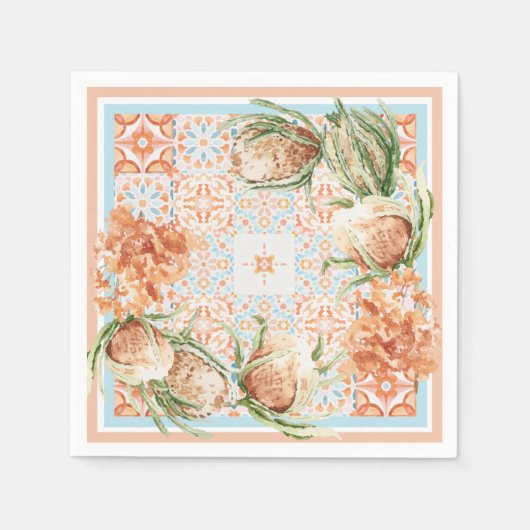 Blumenschal-Design Serviette (Vorderseite)