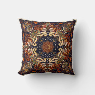 Blumenschal quadratischer Ornament: Indische Batik Kissen
