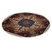 Blumenschal quadratischer Ornament: Indische Batik Schneidebrett (Ecke)