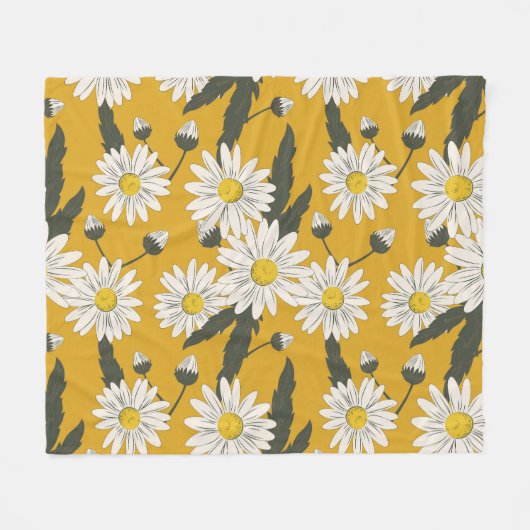 Blumenschal, Vintager Hintergrund. Fleecedecke (Vorderseite (Horizontal))