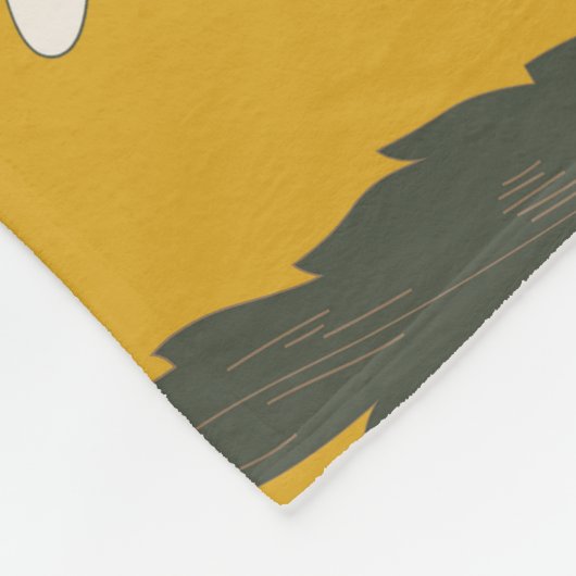 Blumenschal, Vintager Hintergrund. Fleecedecke (Ecke)