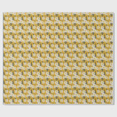 Blumenschal, Vintager Hintergrund. Geschenkpapier (Flach)