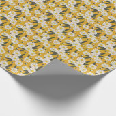 Blumenschal, Vintager Hintergrund. Geschenkpapier (Ecke)